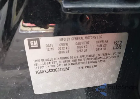 2016 Cadillac Cts Luxury Collection из США, поврежденный, VIN 1G6AX5SS3G0135241